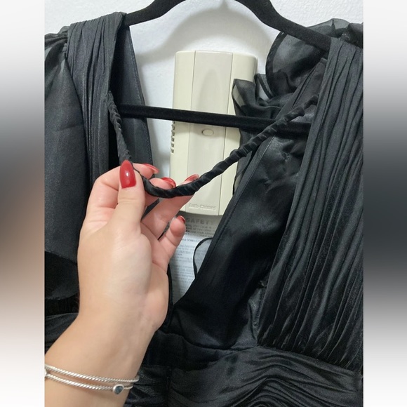 Mac Duggal Ruched Floral Chiffon Gown Size 20 Worn Once WITH ALTERATIONS - Picture 8 of 13